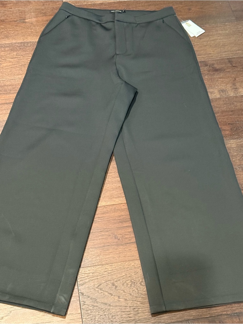 NWT Good American Scuba Wide-Leg Trouser Black 16 Plus - Picture 2 of 7